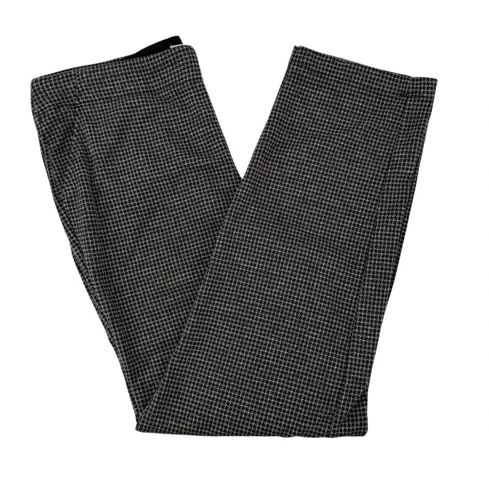 Max Studio Womens Size XL Pull On‎ Pants Streight Leg Houndstooth Stretch Slacks